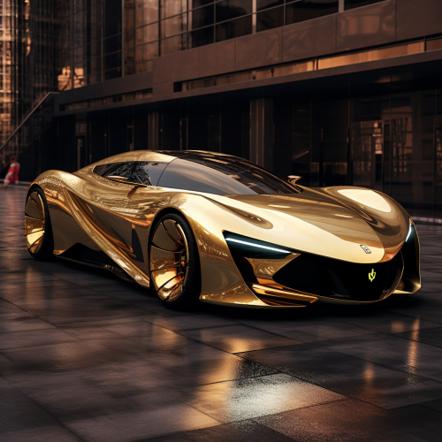 shiftedreality a gold sparkle Ferrari of the future. year 2050 f5ce34f2-474d-4abc-9324-a1fb3bcbe049