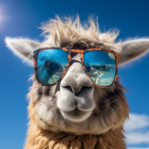 shiftedreality a Lama wearing sunglasses 036673ea-118a-40d9-add4-523e1919e243