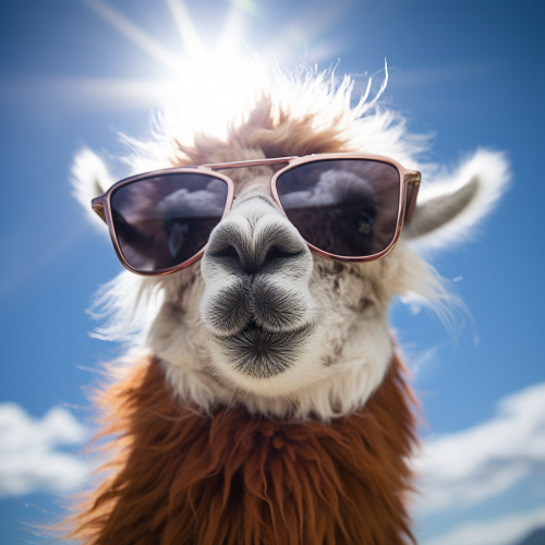 shiftedreality a Lama wearing sunglasses a06cccc1-8615-4224-95f1-3f062da52934