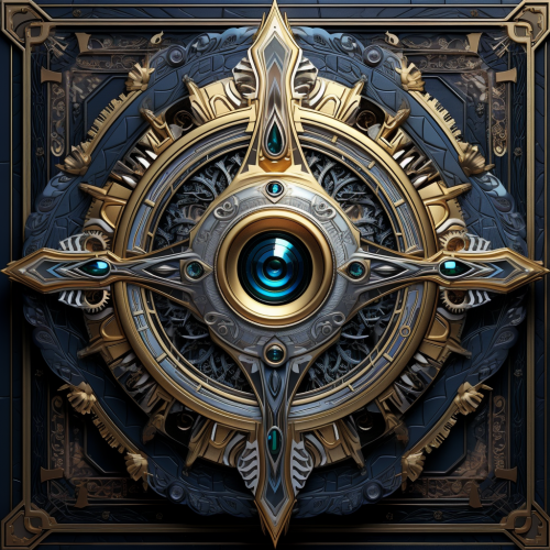 shiftedreality a clock engraved with the eye in the style of fa b7b9a2d0-2130-48ea-83ec-5861ddab11f6