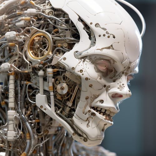 shiftedreality a close up of a robotic face in the style of hyp 857a8af2-281d-47fc-a92f-cc171c33d308