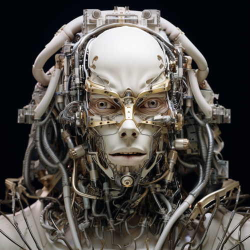 shiftedreality a close up of a robotic face in the style of hyp 9c0a50f9-639a-4766-a26b-af2a4b49b366