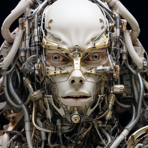 shiftedreality a close up of a robotic face in the style of hyp f6de3735-2c6a-4d2c-ab32-7bda135b35ea