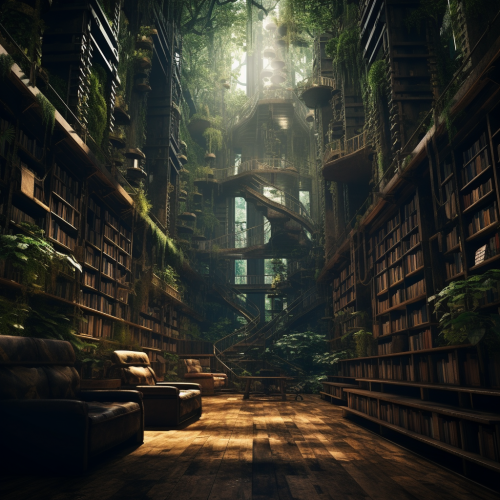 shiftedreality a giant library in the forest. realistic. cinema f49b6b2b-d2fd-46f9-8f29-693e78609b91 (1)