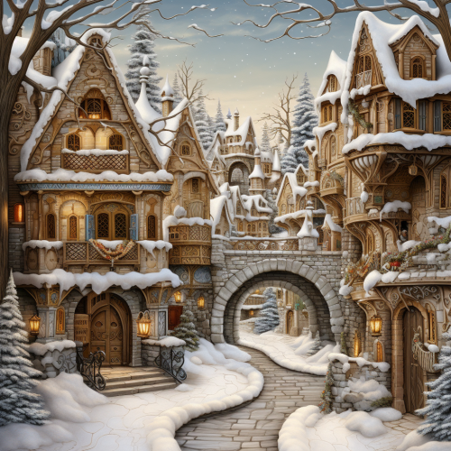 shiftedreality a little town winter scene painted by jess harri c50a991b-9bf9-458a-a0bb-8b56ea4f336a