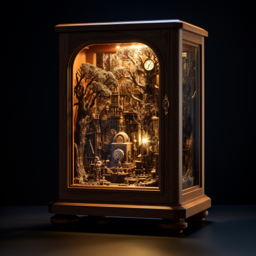 shiftedreality a miniature piece of wood with a flat door in th 15fc1924-280c-466d-a20e-7c3961388203