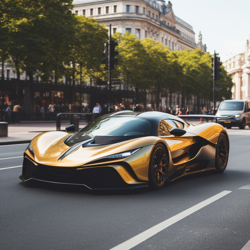 shiftedreality a super wide golden hypercar driving through Lon 09fc4201-f303-485e-8a0d-f45e7aa7e9f3