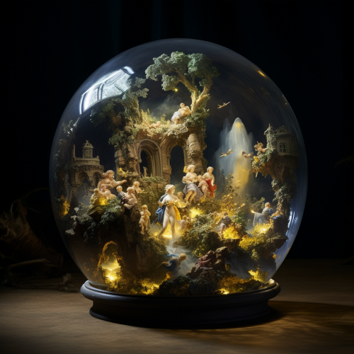 shiftedreality a terrarium with angels in the style of baroque  df8a5370-04cf-4939-8fc2-2057d705eb2e