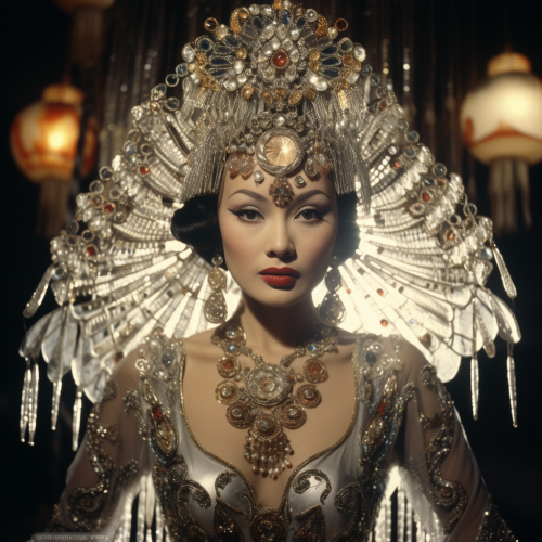 shiftedreality a woman in a costume with an oriental crown in t c8dbbb82-5d95-481c-a413-a8b38bbc37b6