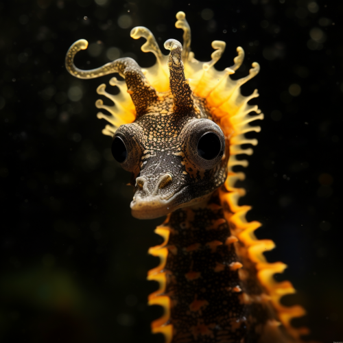 shiftedreality a yellow seahorse with black reflection of its e 8f9216c6-0111-480d-abf9-9214b7987529