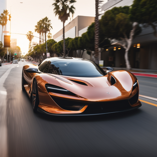 shiftedreality an elegant copper sparkle hypercar driving in Lo 38b0b263-ea7f-4222-b804-2f7f37ead5d8