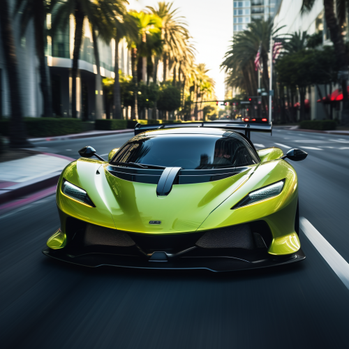 shiftedreality an elegant lime sparkle hypercar driving in Los  c556d2fa-5054-4765-b6d6-9854a87a2008