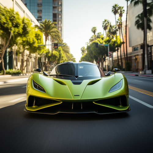 shiftedreality an elegant lime sparkle hypercar driving in Los  d1c27508-ae4a-411a-8b77-c47a43a7e3ff