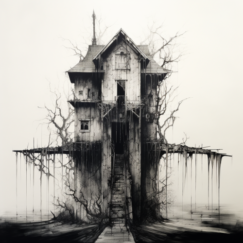 shiftedreality an image of a haunted house with its doors open  b8d64801-91a0-48dc-acf6-7bf9d6bfb030