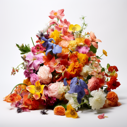 shiftedreality an image of a pile of flowers on a surface in th 4acd577b-2f91-40ce-bed1-93bb34a5aa6e (1) (1)
