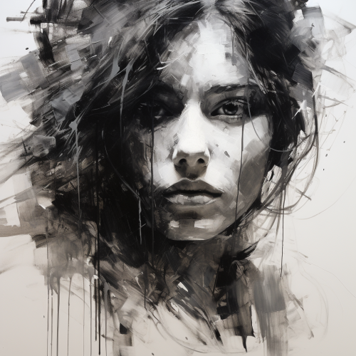 shiftedreality an isolated black and white painting of a beauti 5787d431-b8ba-4c00-b671-4d123f14ecdb