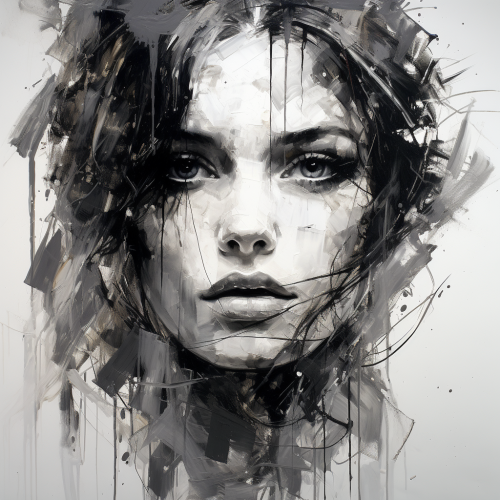 shiftedreality an isolated black and white painting of a beauti a3790c67-a5fa-4e6b-8529-050c7c6212a8