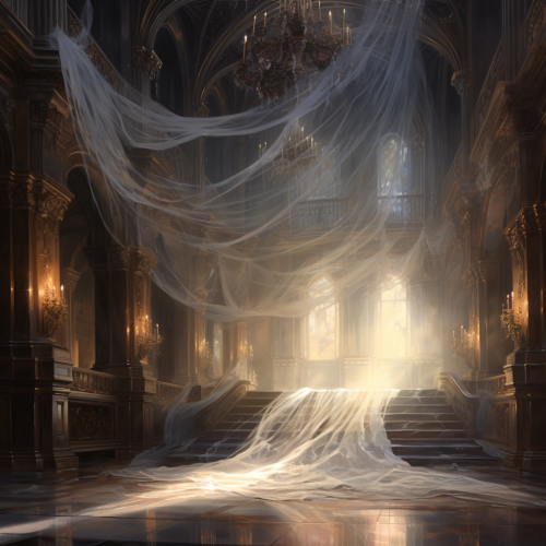 shiftedreality an old mansion with drapery over the ceiling in  97a3e905-16b5-4cbb-9416-28e773767f5a