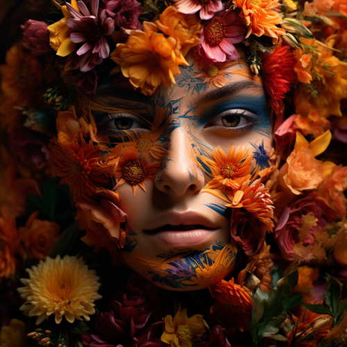 shiftedreality close up photography of a womans face made out o 3e16bce4-c615-4373-833f-6a705e77026f