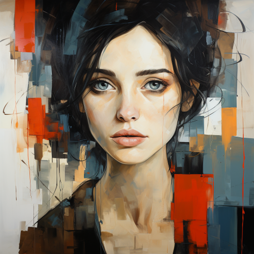 shiftedreality cubist style sad woman portrait b2629ca7-ebfa-4a5d-883b-f32de168c70c