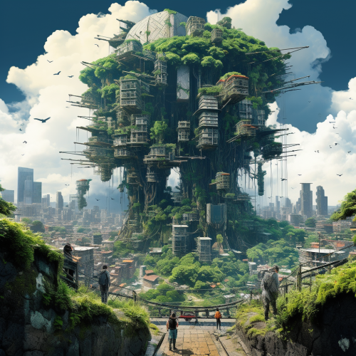 shiftedreality futuristic mansions by ccm in the style of natur e24b3953-c8ba-410b-90b4-2536e4782396