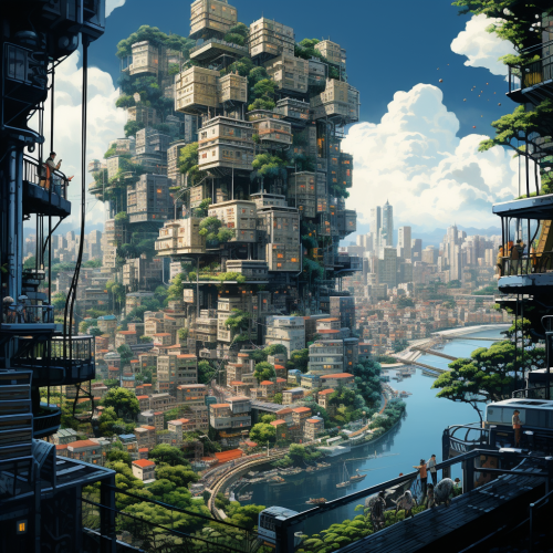 shiftedreality futuristic mansions by ccm in the style of natur f677db24-e1a7-4dd4-901e-b4d741b62bd4