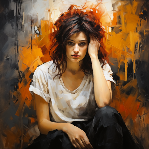shiftedreality impressionist sad woman portrait c2ef746f-d582-4642-9b95-cbe5b69d731c