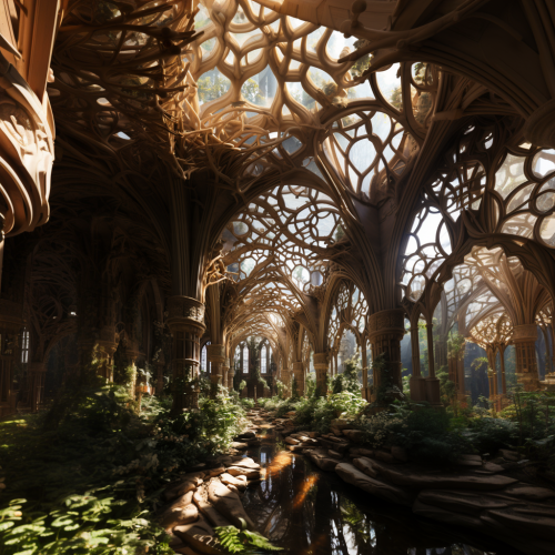 shiftedreality inside an organic cathedral. low camera angle. l 73545ca2-7463-4ca7-884e-5131fda31f41