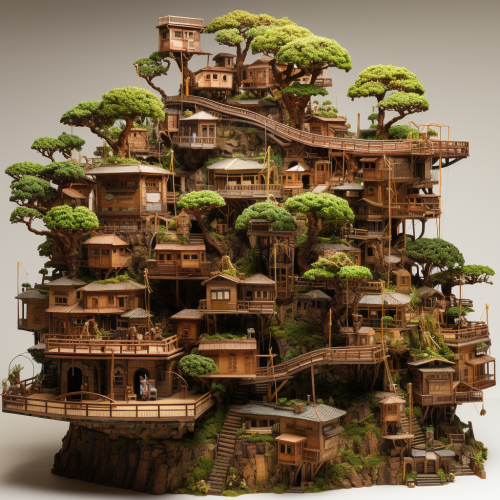 shiftedreality large city built out of tree houses in Bonsai tr 1abb8949-2141-41bb-9656-d58c700dd8cd