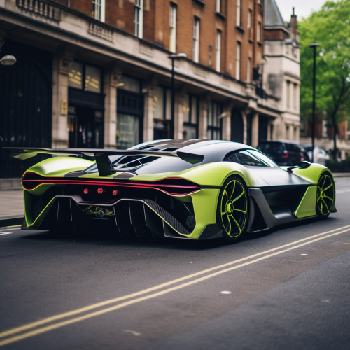 shiftedreality low angle shot of a lime sparkle hypercar. extre 9d9a7831-20d4-4406-afd4-c87ecec0a545