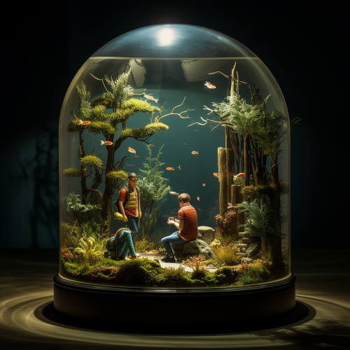 shiftedreality real people in a diorama built into a fish tank  ae361a6d-638b-4be7-9b18-512f68b2681b
