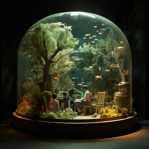 shiftedreality real people in a diorama built into a fish tank  bef55998-4338-4d9c-a895-401cbc2389d9