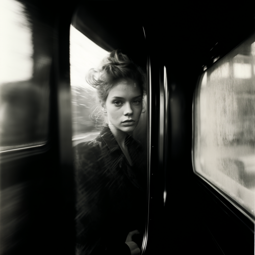 shiftedreality reflections in a train window in the style of en 1fb19b52-39ed-4d50-a280-cf7bc77fd3ae