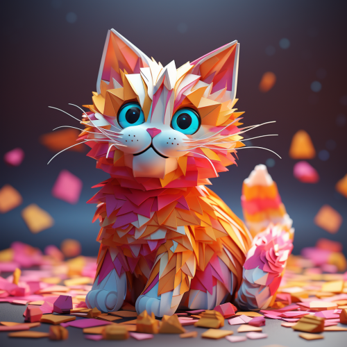 shiftedreality smiling cat made out of origami paper anthropomo 427850fc-e5b3-4dd7-b2f5-2c2b194d98b8 (1)