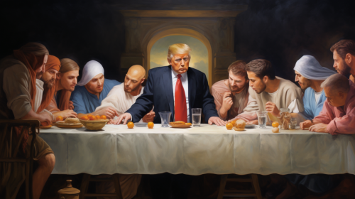 shiftedreality the last supper oil painting Donald trump instea d0799389-6300-4637-9f29-e166badeee47