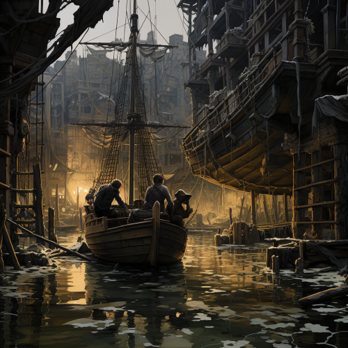 shiftedreality the painting shows two people on an anchor in a  8cad9473-626c-4c65-91e0-a862cc8b4ef2